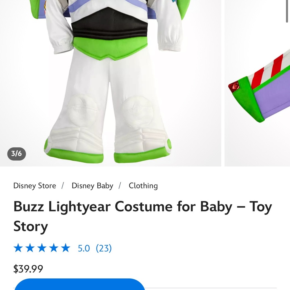 Disney Buzz Lightyear Baby Costume - Green and Purple - Picture 3 of 3